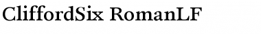 Download CliffordSix Regular Font Title Preview