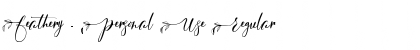Download Feathery - Personal Use Regular Font Title Preview