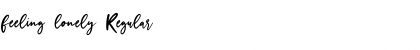 Download feeling lonely Regular Font Title Preview
