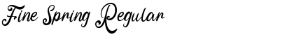 Download Fine Spring Regular Font Title Preview
