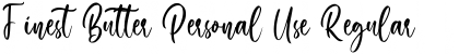 Download Finest Butter Personal Use Regular Font Title Preview