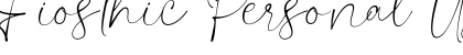 Download Fiosthic Personal Use Regular Font Title Preview