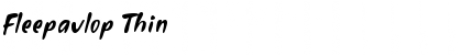 Download Fleepavlop Thin Font Title Preview