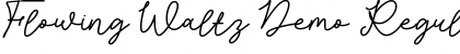 Download Flowing Waltz Demo Regular Font Title Preview