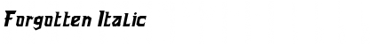 Download Forgotten Italic Font Title Preview