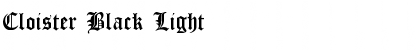 Download Cloister Black Light Font Title Preview