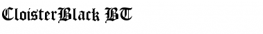 Download CloisterBlack BT Regular Font Title Preview