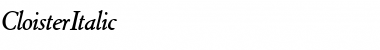 Download Cloister Italic Font Title Preview