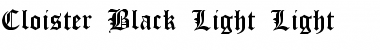 Download Cloister_Black-Light-Light Regular Font Title Preview