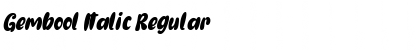 Download Gembool Italic Regular Font Title Preview
