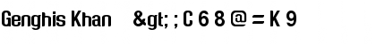 Download Genghis Khan >;C68@=K9 Font Title Preview