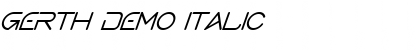 Download Gerth Demo Italic Font Title Preview
