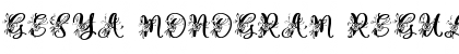 Download Gesya Monogram Regular Font Title Preview