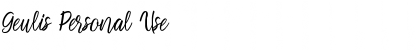 Download Geulis Personal Use Font Title Preview