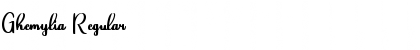 Download Ghemylia Regular Font Title Preview