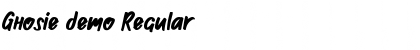 Download Ghosie demo Regular Font Title Preview