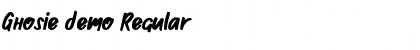 Download Ghosie demo Regular Font Title Preview