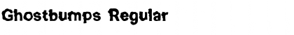 Download Ghostbumps Regular Font Title Preview
