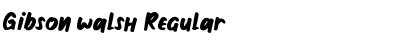 Download Gibson walsh Regular Font Title Preview