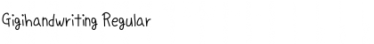 Download Gigihandwriting Regular Font Title Preview