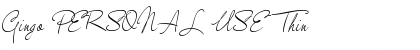 Download Gingo PERSONAL USE Thin Font Title Preview
