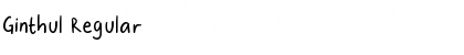 Download Ginthul Regular Font Title Preview
