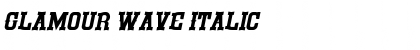 Download Glamour Wave Italic Font Title Preview