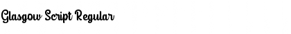 Download Glasgow Script Regular Font Title Preview