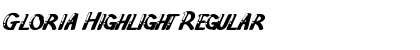 Download Gloria Highlight Regular Font Title Preview