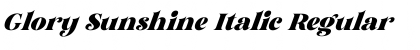 Download Glory Sunshine Italic Regular Font Title Preview