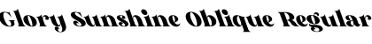 Download Glory Sunshine Oblique Regular Font Title Preview