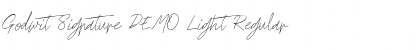 Download Godwit Signature DEMO Light Regular Font Title Preview