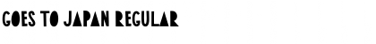 Download Goes To Japan Regular Font Title Preview