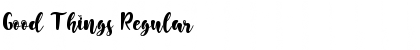 Download Good Things Regular Font Title Preview