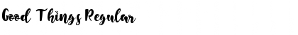 Download Good Things Regular Font Title Preview