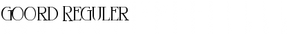 Download goord Reguler Font Title Preview