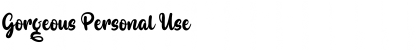 Download Gorgeous Personal Use Font Title Preview