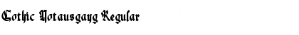 Download Gothic Notausgang Regular Font Title Preview