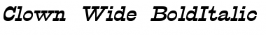 Download Clown Wide BoldItalic Font Title Preview