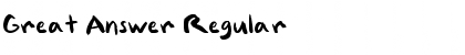Download Great Answer Regular Font Title Preview