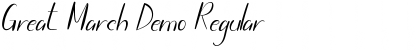 Download Great March Demo Regular Font Title Preview