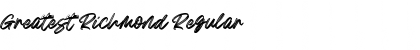 Download Greatest Richmond Regular Font Title Preview