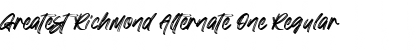 Download Greatest Richmond Alternate One Regular Font Title Preview