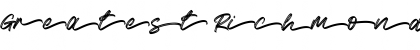 Download Greatest Richmond Alternate Thr Regular Font Title Preview