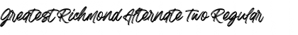 Download Greatest Richmond Alternate Two Regular Font Title Preview