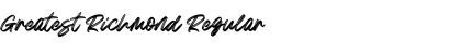 Download Greatest Richmond Regular Font Title Preview