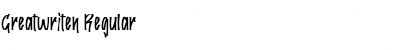 Download Greatwriten Regular Font Title Preview