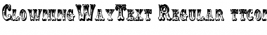 Download ClowningWayText Regular Font Title Preview