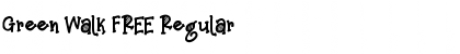 Download Green Walk FREE Regular Font Title Preview
