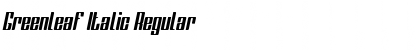 Download Greenleaf Italic Regular Font Title Preview